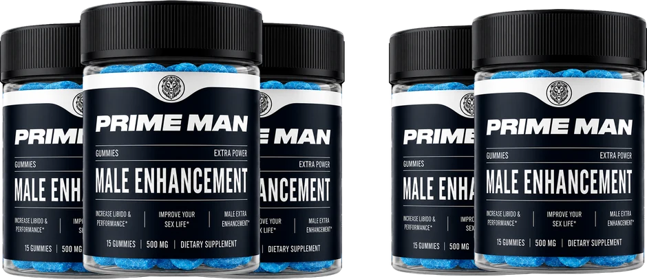 Forfait de 5 bouteilles de Prime Man Gummies
