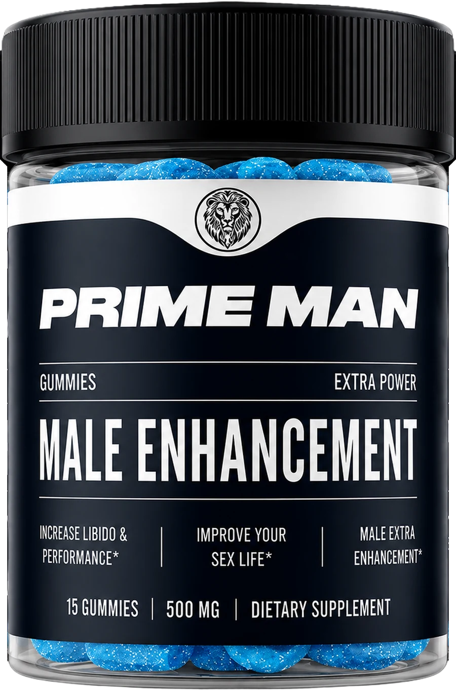 Contenant de Prime Man Male Enhancement Gummies, 15 gummies, 500 mg